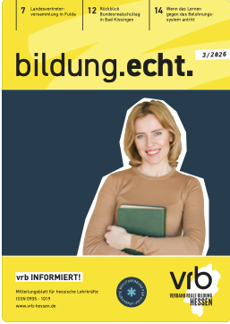 Titelseite der Verbandszeitschrift bildung.echt.
